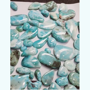 150 ชิ้นธรรมชาติ Larimar 16 มม.ถึง 45 มม.รูปไข่ Pear แฟนซี Cabochon 2955 กะรัต Lot Iroc ขาย คุณภาพสูง larimar พลอยหลวม - Product Image 3