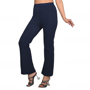 กางเกงวอร์มเข้ารูปแบบทันสมัยสำหรับเด็กผู้หญิงกางเกงผ้าฝ้ายสีดำลำลองเอวยางยืดเอวกลางเอวแบนสไตล์เรียบง่ายสำหรับผู้หญิง - Product Image 4