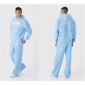 เสื้อมีฮู้ดแบบสวมศีรษะโอเวอร์ไซส์ของผู้ชายผ้าฝ้าย100% ผลแบบวินเทจ3D ลำลองปล่อยไหล่ลูกปัดฟอกสีพื้นสำหรับฤดูหนาว - Product Image 1