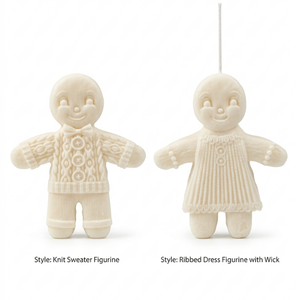 Bougie Femme Pain d'Épices en Cire de Soja Parfumée, Bougies en Forme de Noël, Bougie Pilier Décorative, Décoration d'Intérieur, Marque Privée, Couleur Personnalisée - Product Image 3