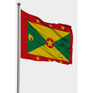 Drapeau extérieur Grenade personnalisable 3x5 pieds, impression numérique sur nylon, soie, mât en aluminium pour l'automobile, l'assurance, l'éducation - Product Image 1