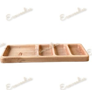 ถาดเสิร์ฟไม้ไผ่ทึบมีสไตล์ช่องใส่ของทำด้วยมือสำหรับห้องน้ำตกแต่งบ้านธุรกิจ - Product Image 6