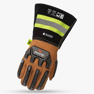 Guantes de seguridad de piel de cabra resistentes al aceite con protección contra cortes de 5 puños Resistencia al impacto antivibración Protección contra cortes de 5 puños - Product Image 2