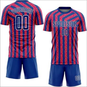 ชุดฟุตบอลพิมพ์ลายแบบซับลิเมชั่นคุณภาพสูงสำหรับผู้ใหญ่ ชุดยูนิฟอร์มฟุตบอล โพลีเอสเตอร์ 100% ดีไซน์แบบรีดร้อน ขายส่ง - Product Image 1