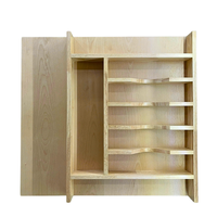 Organisateur d'insertion de tiroir en bois personnalisable armoire à plusieurs compartiments ou utilisation de cuisine usine OEM/ODM au Vietnam