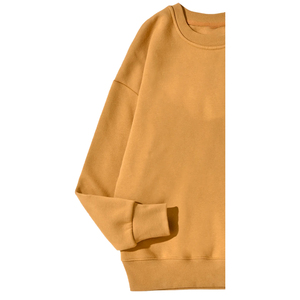 Sudadera Ecológica de Invierno para Mujer, Cuello Redondo, Bordada, Transpirable, de Forro Polar, Color Naranja en la Parte Delantera, Cortavientos, de Poliéster/Algodón - Product Image 6