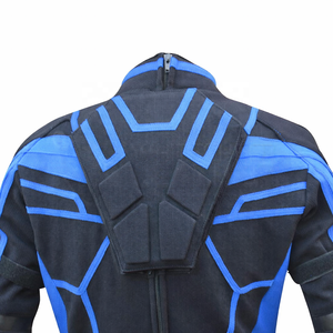 Traje de cuero genuino con textura de tela elástica, unisex para adultos, de una pieza. - Product Image 2