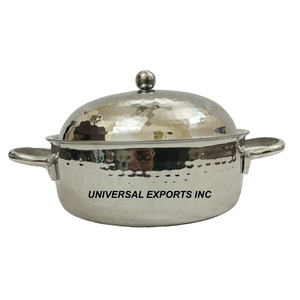 Ensemble de trois chauffe-plats pour buffet de mariage et d'événement Casserole de créateur faite à la main Nouveau chauffe-plats en métal classique et élégant - Product Image 4