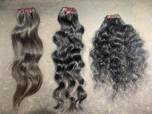 Venta al por mayor 26 pulgadas recto rizado ondulado crudo indio templo Remy extensiones de cabello humano tarifa barata SUR DE LA India pelo - Product Image 2