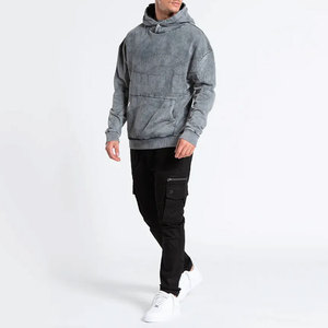 Sweat à capuche léger et respirant pour homme, style streetwear, délavé à l'acide, idéal pour l'hiver - Product Image 4