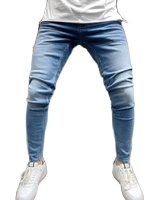 กางเกงยีนส์ทรงหลวมสำหรับผู้ชายทรงแบ็กกี้ผ้าฝ้ายทรงหลวมย้อนยุคไซส์ใหญ่พิเศษ - Product Image 4