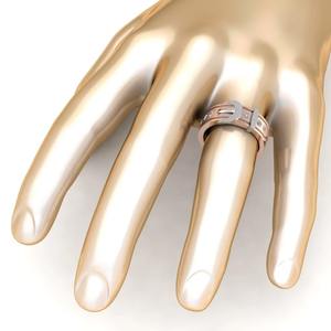 Top marque diamant rond plaqué or rose 925 argent Sterling boucle de ceinture Style alliance pour les femmes bague de luxe grossiste - Product Image 4