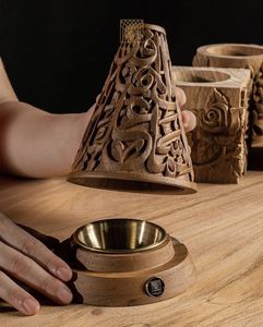 Lovely Wooden Bakhoor <b>Burner</b> With Decorative Surface Perfect For Daily Relaxation Sessions Yoga And Aromatherapy Practices - Product Image 5