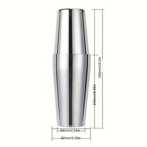 Shaker à cocktail fait à la main, design de luxe, couleur argent, métal, Boston, accessoires de bar et de club - Product Image 6