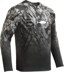 High Quality Fishing Shirts Polyester <b>Sunscreen</b> Driy Fit Waterproof Quick Dry UV Hoodie Performance Fishing Shirts - Product Image 3