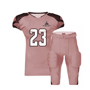 High Quality Breathable Low Price American Football Uniform Made Pakistan 100% Polyester Material Customizable BLACK <b>LEAF</b> BL-003 - Product Image 1