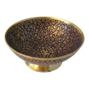 High Quality Brass <b>Pedestal</b> Bowl With Engraving Polish Finished For Kitchen Tabletop Serving Bowl Dinnerware Bowl - Product Image 2