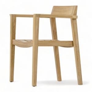 Juego de mesa de comedor de madera de teca seca de calidad superior, 8 sillas apilables, comedor al aire libre, jardín, Patio, Hotel, Villa, muebles de restaurante - Product Image 4