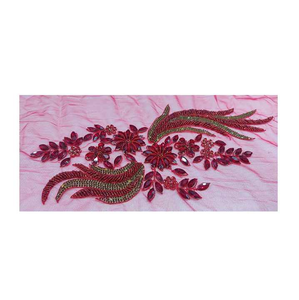 Garniture de dentelle de mariée de créateur superbe broderie de perles à la main pour la mode de mariage, exportation disponible - Product Image 2