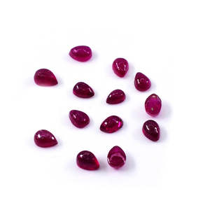 Natural Bangkok Calibrated Ruby Loose <b>Stone</b> <b>Beads</b> Polished 7x9mm & 8x10mm Red Pear & Emerald Cut Gemstones Faceted - Product Image 4
