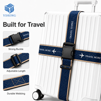 Sangle de bagage de voyage réglable en sangle élastique avec boucle à dégagement rapide en polyester/nylon, couleurs et motifs personnalisés pour valise
