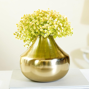 Jarrón Redondo de Metal para Flores, Artículo Decorativo de Mesa para Festivales, Decoración del Hogar, Dormitorio, Sala de Estar, Oficina, Boda, Hecho de Aluminio - Product Image 6