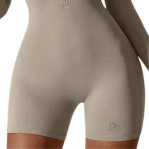 Mono de una Pieza con Cierre Frontal para Mujer, Ajustado, Elástico, de Manga Corta, Estilo Deportivo, Informal, para Calle - Product Image 2