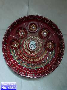 Juego de Thali de Latón Premium Hecho a Mano para Bodas y Diwali, Juego de Thali con Trabajo Meenakari al por Mayor - Product Image 6