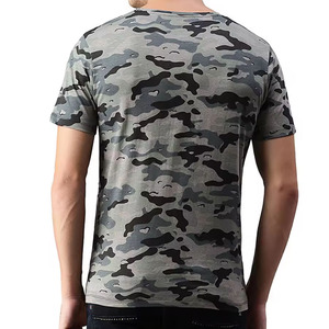 Nouveauté haute qualité taux raisonnable o cou col demi manches camo design imprimé t-shirt pour hommes - Product Image 4