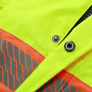 Veste de travail réfléchissante haute visibilité durable pour hommes, plusieurs poches, coutures renforcées, design léger, coupe confortable - Product Image 6