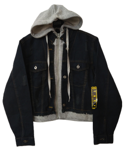 Veste en jean d'hiver pour homme à capuche 100% coton coupe-vent séchage rapide respirante design vintage personnalisé nouvelle collection 2024 vente en gros meilleure qualité - Product Image 5