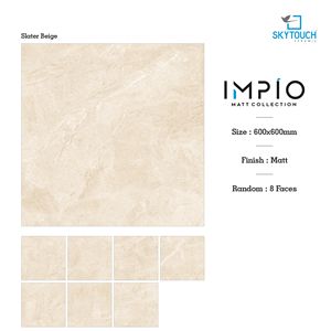 Azulejos Beige Mármoles 600*600mm y 600*1200mm Azulejos de piso de cuerpo completo clásicos modernos Superficie de brillo dorado Fabricado directamente en la India - Product Image 2