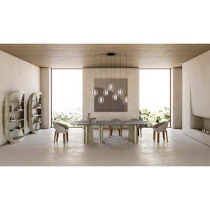 Albert King Solid Wood <b>Dining</b> <b>Table</b> with Oval Marble <b>Top</b> Stable Traditional to Modern Home Furniture for Kitchen Use - Product Image 4