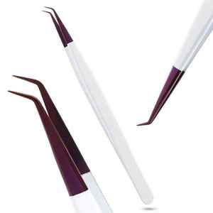 Pince à cils avec logo personnalisé Fournitures de beauté Marque privée Pince à épiler Extension de cils Pince à épiler pour cosmétiques - Product Image 1