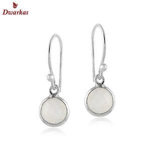 Boucles d'oreilles pendantes en argent sterling 925 faites à la main avec des pierres précieuses en quartz rose naturel. - Product Image 2