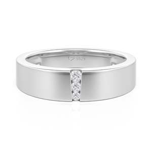 Anillo de Moissanita para Hombre Jeulia, Corte Redondo Clásico, en Plata de Ley con Baño de Rodio - Product Image 1