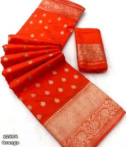 Khadi georgette เสื้อผู้หญิงผ้าส่าหรีย้อมสีด้วยมือพร้อมผ้าซารีทอสีเงิน2024ใหม่ล่าสุด - Product Image 3