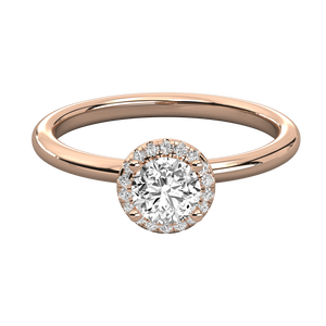 Bague solitaire en or 14 carats pour femmes, diamant rond, bijoux élégants et luxueux - Product Image 6