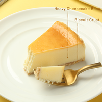 Cheesecake Rond Partagé de 8 Pouces (850g) – Faible Teneur en Matières Grasses, Idéal pour Fêtes, Cafés et Vente au Détail