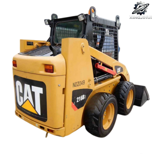Chargeuse sur pneus Caterpillar 216B3 d'occasion, 2 tonnes, godet de 0,63 m³, marque japonaise d'origine, mini-chargeuse de construction, faible nombre d'heures, certifiée CE - Product Image 1