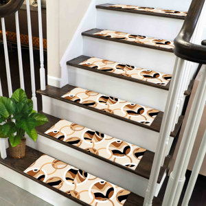 Alfombra Estampada con Diseño de Escalones, Marrón Beige, Estilo Navajo Moderno, Grande, de Lujo, Fácil de Limpiar, Clásica, Lavable a Máquina, Goblen - Product Image 1