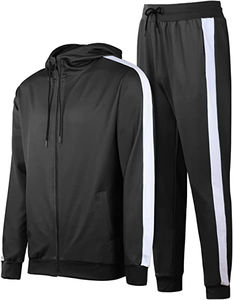 Conjunto de Sudadera y Pantalones Deportivos Personalizados con Logotipo para Hombre, Otoño, Diseño Sólido, Tejido de Punto - Product Image 2