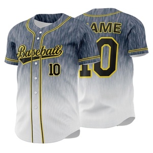 Wholesale Custom Logo Sportswear Baseball Jersey for Sale Professional Button <b>Down</b> Baseball Jersey & Shirt - Product Image 1