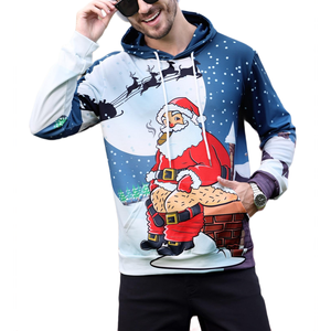 Sweats à capuche de Noël pour hommes les plus vendus hiver Sweats à capuche de Noël personnalisés de haute qualité avec sublimation fabriqués au Pakistan - Product Image 3