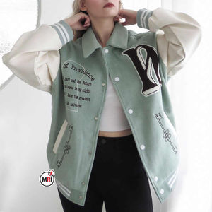 แจ็กเก็ตสตรีทไฮสตรีท2025ขายดีเสื้อแจ็กเก็ตเบสบอลแขนยาวระบายอากาศได้ดีน้ำหนักเบา - Product Image 2