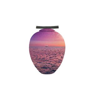 Prix de gros Urne de crémation en aluminium pour adultes avec cheval courant dans l'eau Urnes de finition personnalisées - Product Image 5