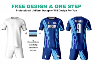 Nouvel arrivage de haute qualité en gros impression par sublimation 100% polyester respirant maille tissu football uniforme rétro vêtements de sport - Product Image 2