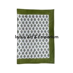 Fabrication de couvre-table en coton imprimé bloc à main, tablier, ensembles de tapis, chemin, dessous de plat, serviettes et torchon - Product Image 3