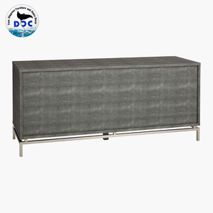 Meubles de chambre à coucher modernes de haute qualité, extensibles, longues commodes à tiroirs, commode à 4 tiroirs, tables de chevet en faux shagreen - Product Image 6