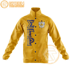 เสื้อแจ็คเก็ตเย็บปักลาย Sigma แกมมา Rho โพลีเอสเตอร์งานตามสั่งเครื่องแต่งกายชาวกรีกคุณภาพสูงเสื้อโค้ท - Product Image 3